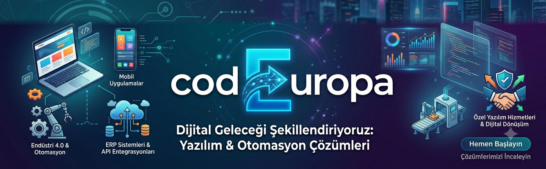 Code Europa yazılım çözümleri banner görseli